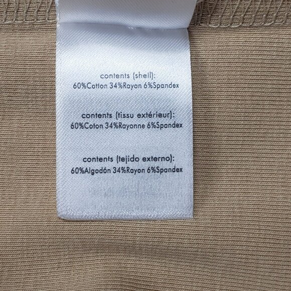 WeWoreWhat Boat Neck Midi Dress Beige Women’s Large Cotton Rib Knit Minimalist - Picture 12 of 16